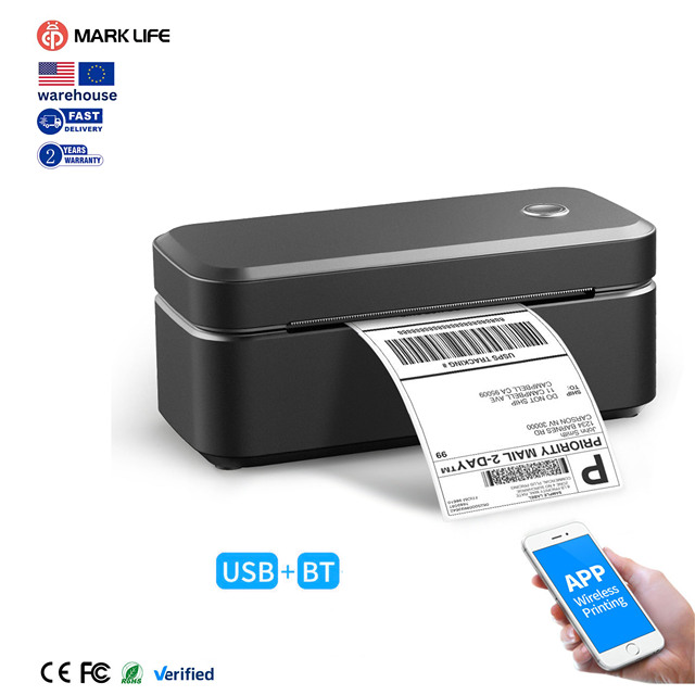 Marklife X4 Portable Shipping Thermal Label Printer, 4x6 Inch Waterproof Adhesive Label Maker for Small Business Warehouse Use