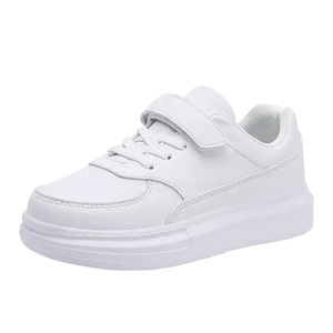 Zapatillas Deportivas Infantiles de Otoño/Primavera, Nuevas Zapatillas de Cuero Casuales para Niños y Niñas con Suela Suave, Tenis Blancos Pequeños para Niños - Product Image 1