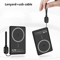 Type-c câble 25W Pd charge rapide sans fil 3IN1 chargeur de téléphone banques d'alimentation 5000Mah 10000Mah sans fil Portable magnétique batterie externe