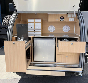 Caravana Ligera Tipo Lágrima con Cocina Exterior Trasera |   Remolque de Viaje Compacto, RV Fácil de Remolcar para Aventuras Familiares de Campamento - Product Image 6