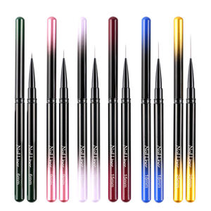 Pinceau Liner Gel pour Ongles en Nylon 6 9 12 15 18 25mm de Qualité Supérieure, Marque Privée, pour Peinture d'Ongles, Manucure, Salon, Pinceaux Nail Art - Product Image 1