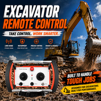 Contrôleur sans fil industriel professionnel pour excavatrice, télécommande avec indice d'étanchéité IP68, résistant à la poussière