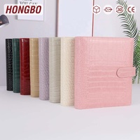Maßgefertigtes A5 Kroko-Leder PU Hardcover Notizbuch-Set mit Stift für Programmierung und Kreditkarten-Einsatz mit Laptop-inspiriertem Design