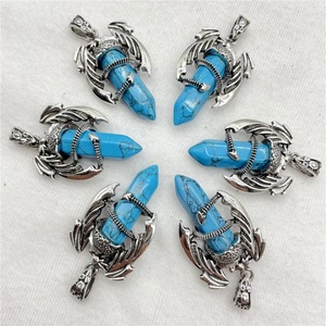 Collar Vintage Retro Simple y Elegante con Cristal de Amatista, Dragón, Bruja, Piedra Preciosa Natural, Reiki, Espiritual, Joyería de Acero Inoxidable - Product Image 3