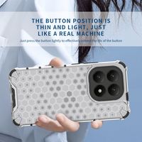 Coque de téléphone pour Xiaomi 15T Pro - Coque arrière résistante en TPU+PC transparente de luxe, design en nid d'abeille, prix d'usine