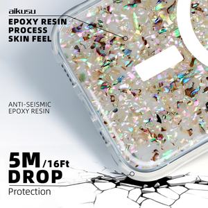 Coque de téléphone portable magnétique, transparente mate, TPU TPE PC 3 en 1, personnalisée, nacre, pour iPhone 16 15 14 13 12 Pro Max - Product Image 3