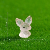 Figurines miniatures en résine de renard du désert phosphorescentes, mini-animaux en résine pour jardin féerique, maison de poupée, bonsaï, aquarium et bureau