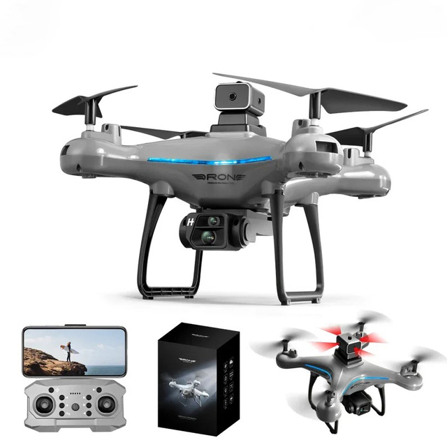 New Style KY102 4K Dual Camera Beginner Mini Drone 4-Side Obstacle Avoidance Foldable Design Plastic Material Remote Control