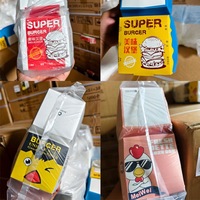 Cajas de Papel Biodegradables Ecológicas para Hamburguesas, Contenedores Desechables Compostables de Grado Alimenticio para Hamburguesas y Sándwiches para Llevar