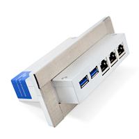 90dB tinggi berpelindung 10G Ethernet EMI FilterEntry RJ45 * 3 + USB3.0 * 2 IO antarmuka RF FILTER RJ45