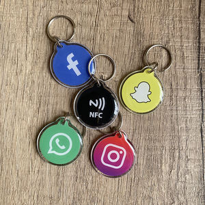 Social Media Delen NFC Sleutelhanger Epoxy 13.56MHz Instagram Facebook Google Beoordelingen Sleutelkaart - Product Image 2