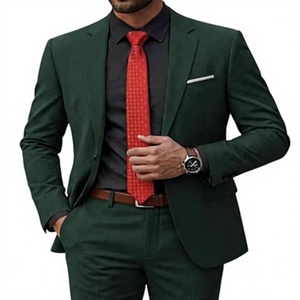 Traje de 3 Piezas para Hombre, Estilo Británico, Blazer, Chaleco y Pantalones, Formal, para Negocios o Bodas, Antiarrugas, Cuello de Solapa - Product Image 1