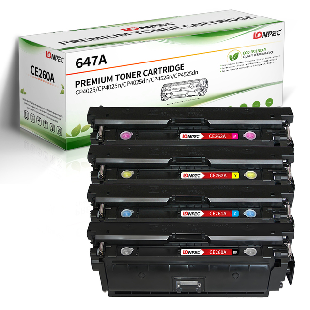 Lonpec Compatible 647A CE260A Full Toner Cartridge for HP for CP4520/4525DN 24-Month Warranty 8500 Black Pages Yield