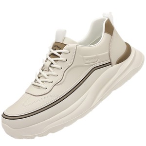 Zapatillas Deportivas Negras de Malla con Cordones, Punta Acolchada, Suela de Goma, Entresuela de EVA, Forro de Malla, para Todas las Estaciones, con Aumento de Altura - Product Image 3