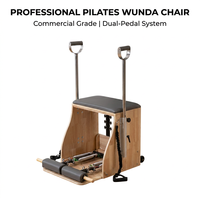Chaise Wunda de Pilates Professionnelle Multifonctionnelle avec Système à Ressorts Réglable, en Bois et PU, pour Studio de Pilates, Entraînement du Corps et du Core YP52