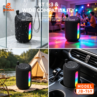 Haut-parleur Bluetooth sans fil étanche IPX6, 5W, basses profondes, en tissu, pour extérieur, douche, portable, en boîte de vente au détail
