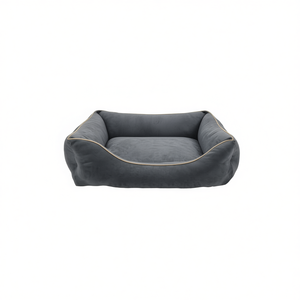 Cuccia per Animali Domestici Elegante in Camoscio con Bordo Scorrevole e Fondo Quadrato Grigio YM7926 - Product Image 2