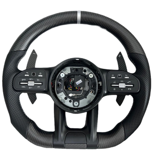Volante de Cuero Calefactable Personalizado para <span class=keywords><strong>Mercedes</strong></span> Benz AMG Clase G W460 W463 W465 <span class=keywords><strong>GLA</strong></span> C117 250 <span class=keywords><strong>200</strong></span> C118 CLK W209 GLE W167 GLS - Product Image 2