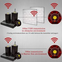 Système d'appel sans fil Daytech pour restaurants, couverture longue portée, 16 unités d'extension, alertes de vibration pour la récupération des repas