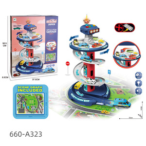 Voiture électrique à piste spirale avec son et lumière, camion de pompiers inertiel, parking de circulation, jouet pour enfants de 4 à 6 ans - Product Image 5