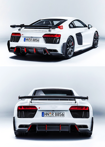 ชุดแต่งคาร์บอนไฟเบอร์สำหรับ Audi R8 ชุดแต่งคาร์บอนไฟเบอร์สปอยเลอร์ดิฟฟิวเซอร์หน้า สเกิร์ตข้าง - Product Image 6