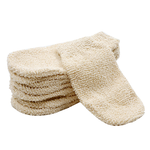 Gant de gommage naturel Logo personnalisé Nettoyage en profondeur du corps Épurateur de cellules mortes dissolvant Spa <span class=keywords><strong>Gants</strong></span> de bain pour le gommage du corps - Product Image 1