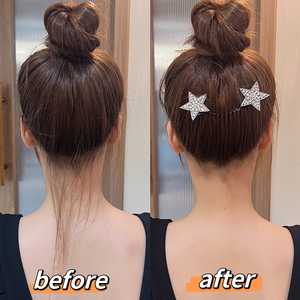 Peigne à cheveux en forme d'étoile avec strass, design de niche populaire, style simple et élégant, pour femmes, bijoux de mode en gros - Product Image 1
