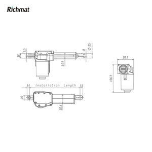มอเตอร์เชิงเส้นไฟฟ้าแม่เหล็กถาวร DC <span class=keywords><strong>4000N</strong></span> เป็นมิตรกับสิ่งแวดล้อม ระดับการป้องกันน้ำ IP65 สำหรับใช้ในเครื่องใช้ไฟฟ้าภายในบ้าน - Product Image 2