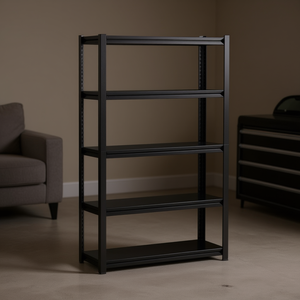 Estante metálico ajustable de 5 niveles DB, 63x31.5x15.8 pulgadas, estantería de almacenamiento con altura ajustable para sala de estar, dormitorio, cocina, garaje - Product Image 2