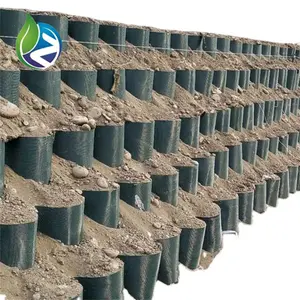 Dokulu ve delikli HDPE plastik Geocell üretici fiyat çakıl ızgara geo hücre yol yapımı için