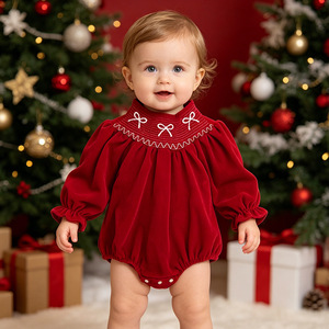 Vestido de estilo navideño <span class=keywords><strong>para</strong></span> bebés <span class=keywords><strong>niñas</strong></span>, manga larga, pelele infantil, conjunto de moda <span class=keywords><strong>para</strong></span> hermanas, gran éxito de ventas - Product Image 4