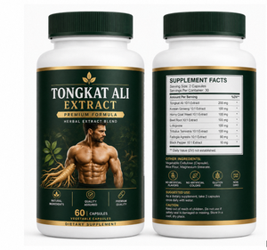 Cápsulas de Extracto de Tongkat Ali, Suplemento Herbal, Cápsulas Vegetarianas, 60 Unidades, Apoyo al Rendimiento - Product Image 3