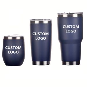 Vasos Térmicos Personalizados con Logotipo al por Mayor, de 12oz, 20oz y 30oz, Tazas de Viaje con Aislamiento al Vacío, Vasos de Acero Inoxidable de Doble Pared - Product Image 1