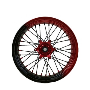 ชุดล้อ EXC SXF MC XE TE FE Supermoto ขนาด 16 17 นิ้ว อลูมิเนียม สีแดงดำ ล้อซี่ลวด <span class=keywords><strong>Motard</strong></span> สำหรับรถแข่งสมรรถนะสูง - Product Image 2