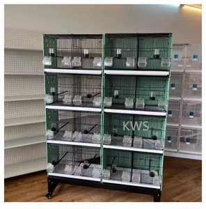 Produits pour animaux de compagnie, <span class=keywords><strong>cage</strong></span> de vol, caisse à oiseaux en métal et acier, <span class=keywords><strong>cage</strong></span> empilable multi-oiseaux, caisse domestique pour pigein, perroquet, pinson des Canaries - Product Image 6