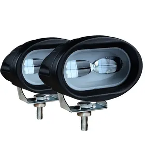 Accesorios de motocicleta 6D lente luz de trabajo 12V 24V IP67 6000K 3000LM blanco amarillo 20W foco LED faro