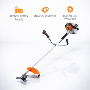 Débroussailleuse à essence 43cc 1,47 kW Moteur 2 temps refroidi par air Lame 3T de 255 mm Diamètre de coupe 430 mm Réservoir de carburant 1200 ml Taux de mélange 25:1 - Product Image 1