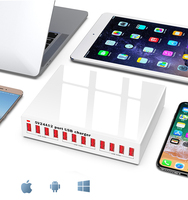 Station de charge USB multi-ports KABBOL à large compatibilité, 12 ports, 150W, 5V 30A, concentrateur USB de bureau, chargeur USB multiple, couleur blanche