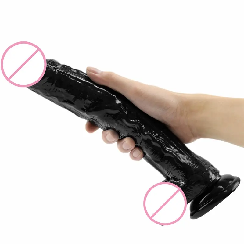 Delove dành cho người lớn quan hệ tình dục đồ chơi dildos cho phụ nữ lớn thực tế PVC dương vật siêu thực tế dildos Đen Cock dildo thực tế cho phụ nữ