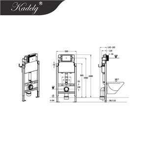 Tanque de Agua para Inodoro de Doble Descarga Moderno, Cisterna Oculta para Inodoro Suspendido en la Pared - Product Image 2