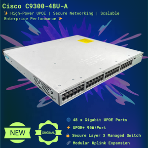 Chính hãng cho Cisco chất xúc tác 9300 Series 48 cổng đầy đủ upoe + Lớp 3 Gigabit <span class=keywords><strong>Ethernet</strong></span> Stackable Quản Lý chuyển đổi C9300-48U-A PoE SNMP - Product Image 2