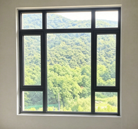 Ventana Abatible de Aluminio de Estilo Europeo con Apertura Interior, Recubrimiento en Polvo, Perfil 6063-T5, Insonorizada y con Aislamiento Térmico para Villa