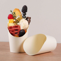 Offre Spéciale – Gobelets Personnalisés en Papier Kraft Couché de Haute Qualité (14oz, 16oz) pour Frites et Gaufres Bulle