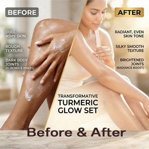 Set de Cuidado de la Piel con Cúrcuma de Marca Privada, <span class=keywords><strong>Kit</strong></span> Iluminador con Vitamina C OEM, Almohadillas Limpiadoras Faciales Personalizadas, Exfoliante Corporal, Venta al por Mayor, 4 en 1 - Product Image 5