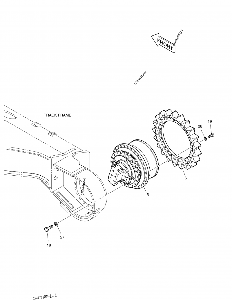 Excavators Final Drive Travel Motor Assy DX420 TXC420LC-2 SOLAR400LC-V DX420LC SOLAR420LC-V K1003392G 2401-6357C