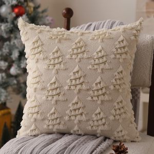 Nueva Funda de Almohada de Felpa 3D con Bordado de Árbol de <span class=keywords><strong>Navidad</strong></span>, Diseño <span class=keywords><strong>Moderno</strong></span> para Decoración Navideña del Hogar, Venta al por Mayor de Fábrica - Product Image 2