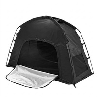 Tente de camping individuelle OEM imperméable avec revêtement argenté occultant, poteaux en aluminium, pour glamping solo