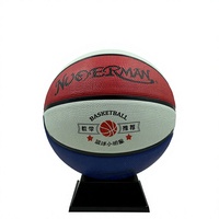 Ballon de basketball personnalisé en cuir PU caoutchouté, taille 7, résistant à l'eau et durable pour l'entraînement