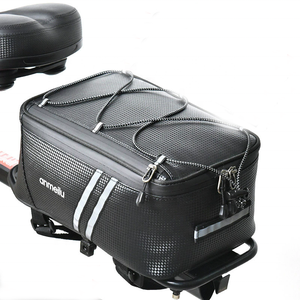 Sac de selle de vélo multifonctionnel 8L pratique PU étanche <span class=keywords><strong>porte</strong></span>-bagages valise taille personnalisable sac de rangement d'équitation - Product Image 1