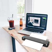Impresora térmica portátil A4, para Android e IOS, Impresión de página web, imagen en PDF, inalámbrica, 216mm